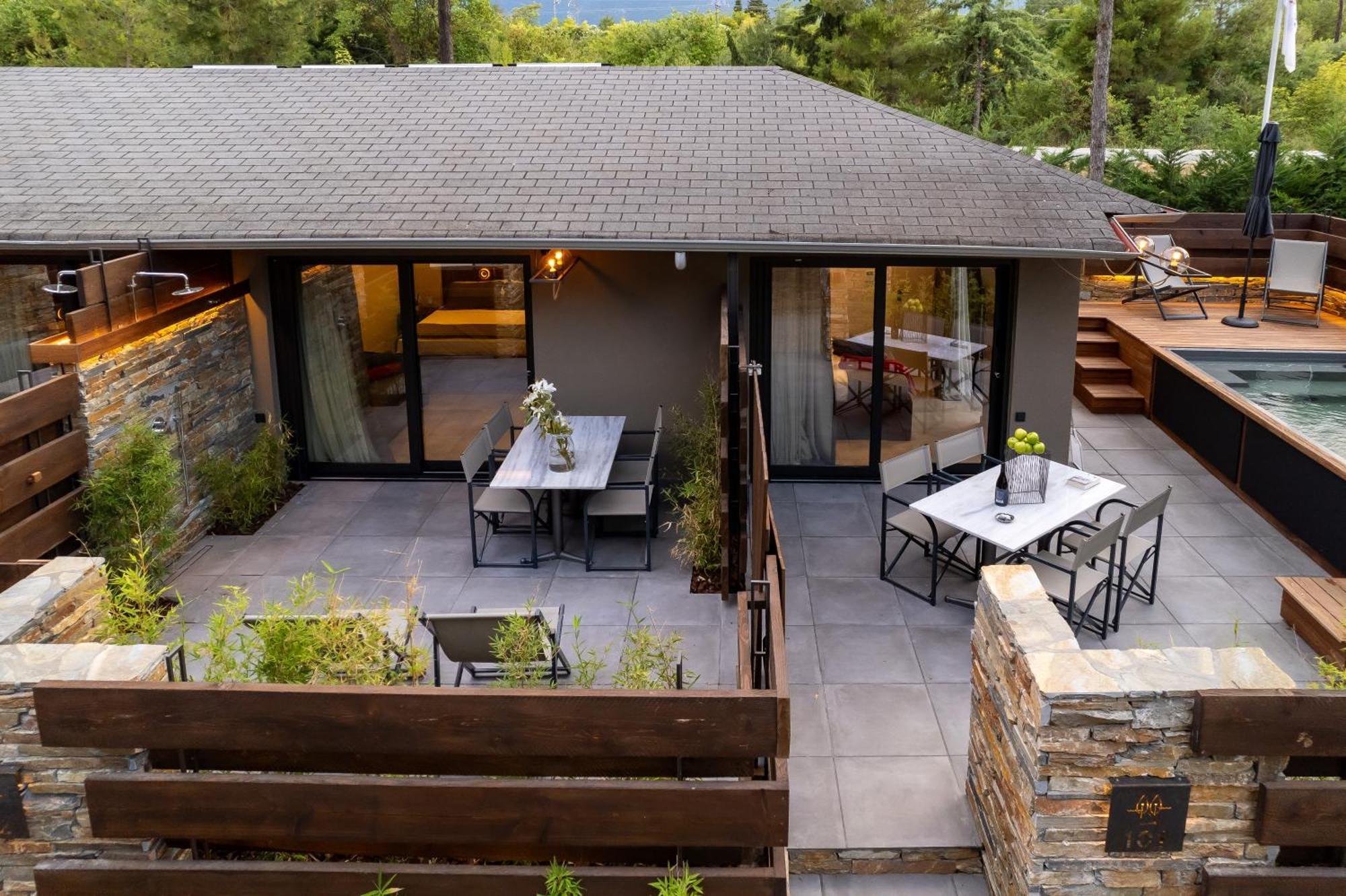 Sylvia Camping & Luxury Suites, Panel Hospitality Homes & Villas Litochoro Exterior foto